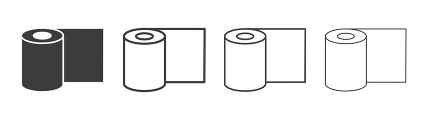 Bandage roll icon set vector in black and white colors