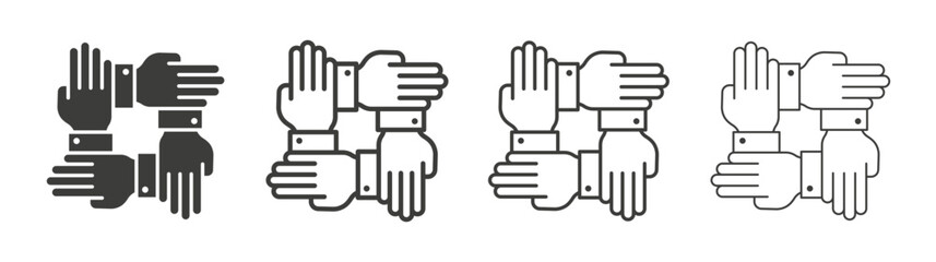 Teamwork icon pack. vector illustration