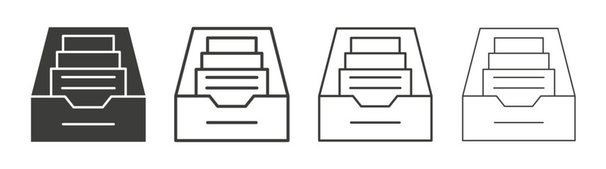 Archive icon pack. vector illustration