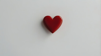 Obraz premium Minimalistic icon of a heart symbol for favorite and like on white background.