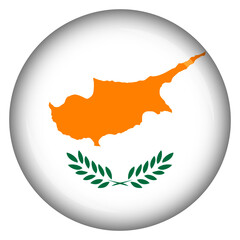 Cyprus flag circle pin and badge