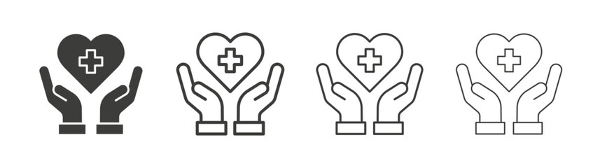 Health insurance icon pack. vector illustration