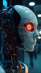 Fototapeta premium Futuristic tech and AI driven concepts