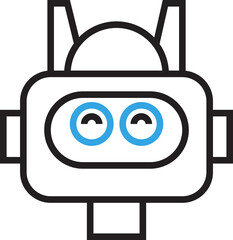Robot Head Avatar Illustration