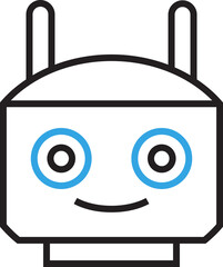 Robot Head Avatar Illustration