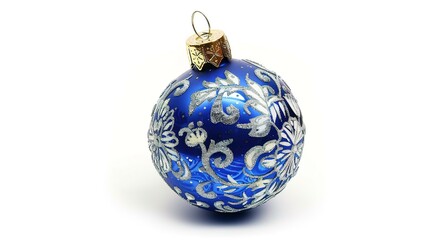 Isolated Christmas Ball on White Background - a festive and charming visual. The isolated Christmas ball on the white background creates a simple yet eye-catching look. It gives the impression of a so