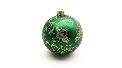 Isolated Christmas Ball on White Background - a festive and charming visual. The isolated Christmas ball on the white background creates a simple yet eye-catching look. It gives the impression of a so
