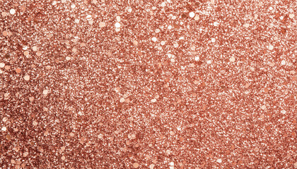 Rose gold glitter texture background with sparkling, shimmering details