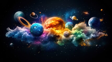 Explore the wonders of the cosmos a stunning visualization of planetary beauty and celestial phenomena