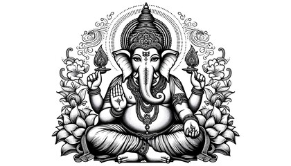 Lord Ganpati on Ganesh Chaturthi background Lord ganesha ganpati and festive