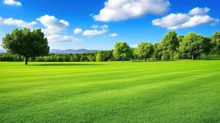 Obraz premium Verdant Meadows: A Tranquil Natural Landscape