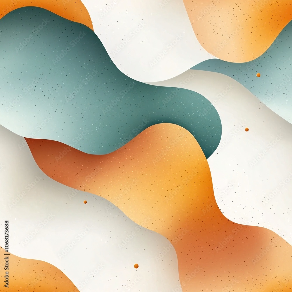 Poster abstract wavy pattern in soft colors