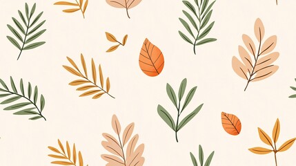 Obraz premium Colorful Seamless Botanical Print Design