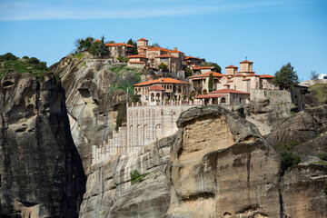 breathtaking view of orthodox christian holy monastery