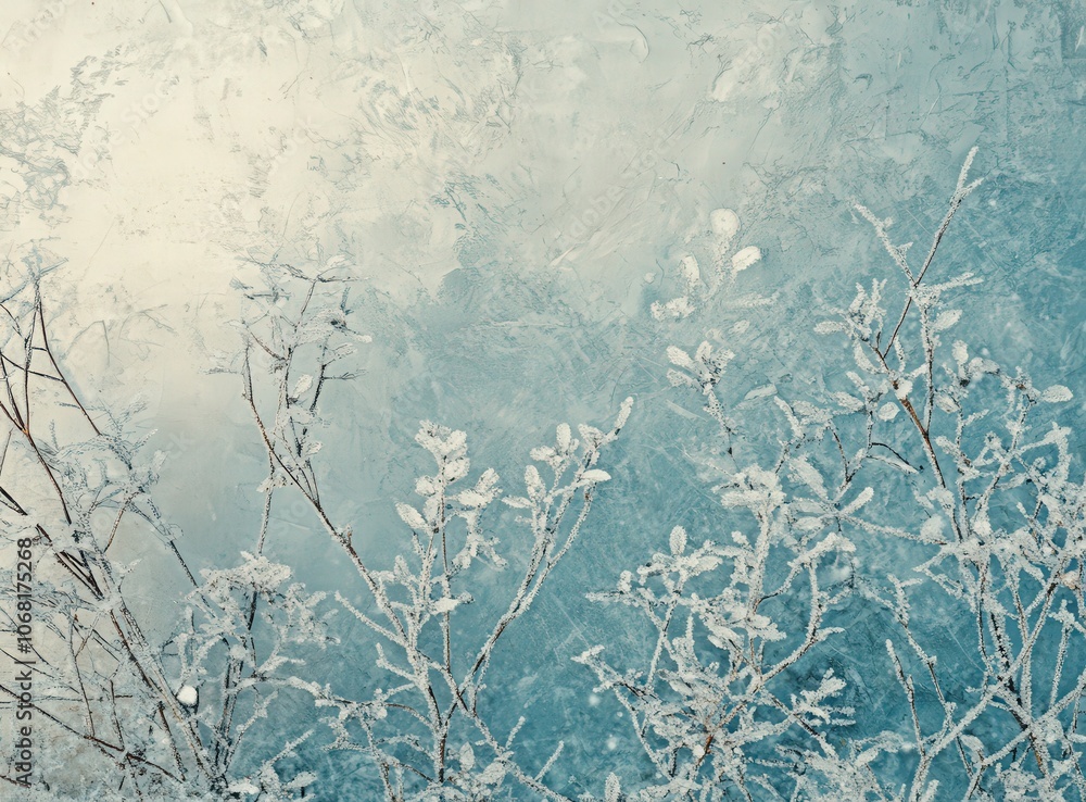 Poster abstract frost pattern on a window.