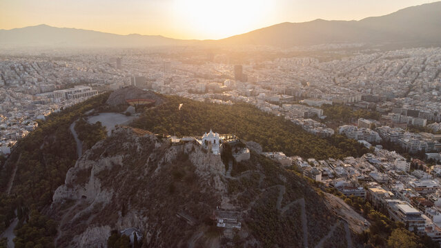  saint george lycabettus by drone