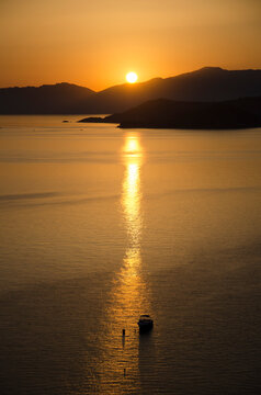 sunrise over the sea at skiathos greece