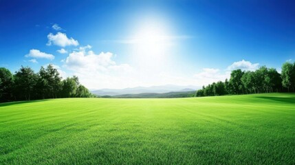 Obraz premium Verdant Meadows: A Tranquil Natural Landscape