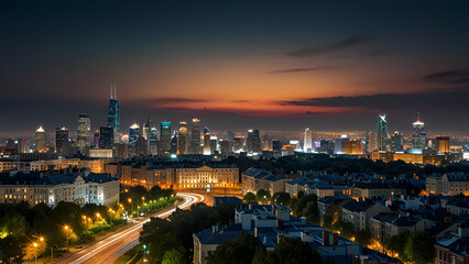 Fototapeta premium view of the city