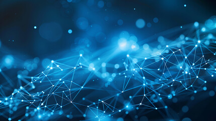 Abstract plexus blue geometry background ,3D rendering of abstract digital background with connecting dots and lines