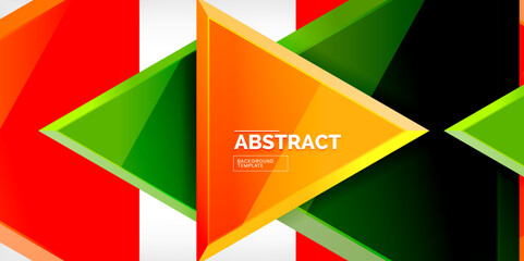 Abstract background - glossy triangles. Vector Illustration For Wallpaper, Banner, Background, Card, Book Illustration, landing page