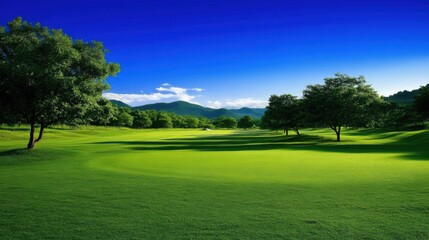 Obraz premium Verdant Meadows: A Tranquil Natural Landscape