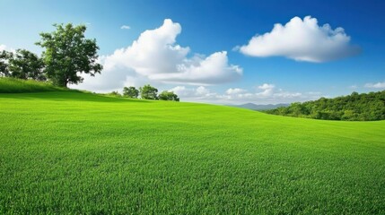 Obraz premium Verdant Meadows: A Tranquil Natural Landscape