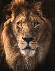 Lion, the majestic king of the forest, symbolizing strength, royalty, and power in the animal kingdom