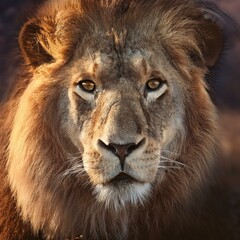 Lion, the majestic king of the forest, symbolizing strength, royalty, and power in the animal kingdom
