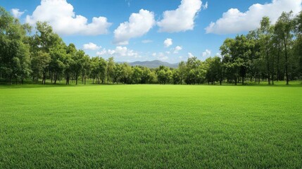 Obraz premium Verdant Meadows: A Tranquil Natural Landscape