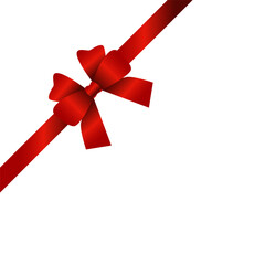 Elegant Christmas Red Ribbon Border