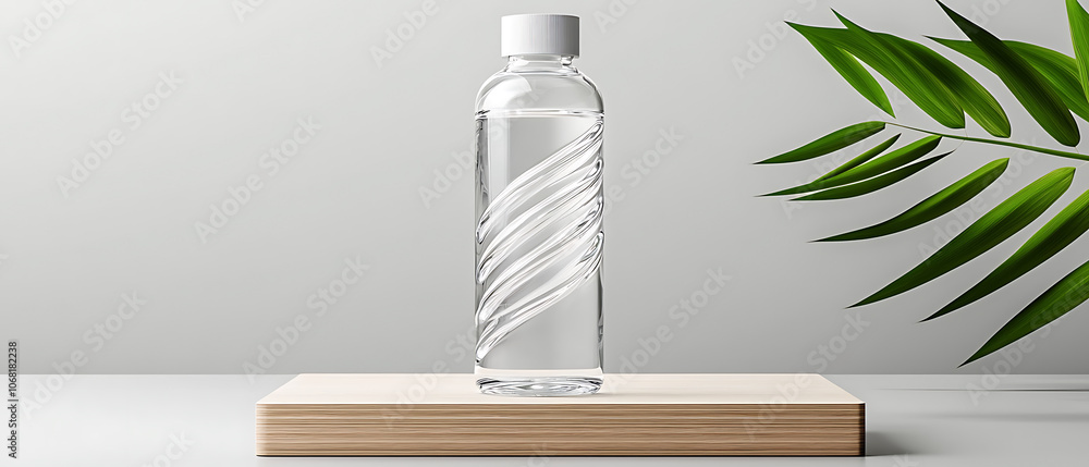 Poster discover how atypique water bottle redefines hydration with its elegant design and transparency