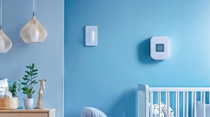 Modern Nursery with Smart Technology and Calm Atmosphere