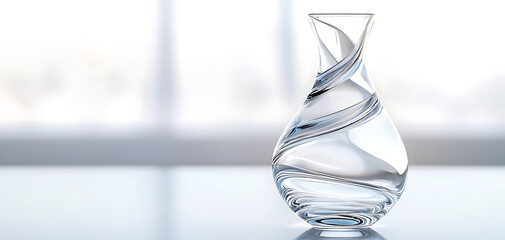 Discover the unique design of atypical twisted glass bottles for water storage