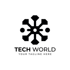 Flat artificial intelligence logo