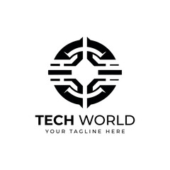 Flat artificial intelligence logo