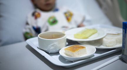 Hospital meal tray for child