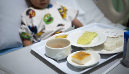 Hospital meal tray for child