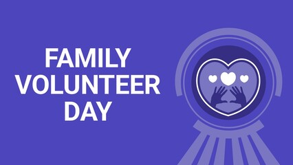 Family Volunteer Day simple clean holiday banner design