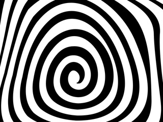 Black and white abstract ellipse background. Hypnosis pattern.