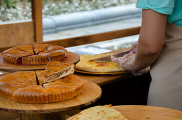 Delicious and juicy pies with filling © Alexander