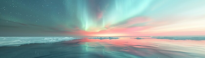 Obraz premium A serene digital visualization of a minimalist