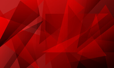 Fototapeta premium abstract red fractal geometric triangle polygon shape background