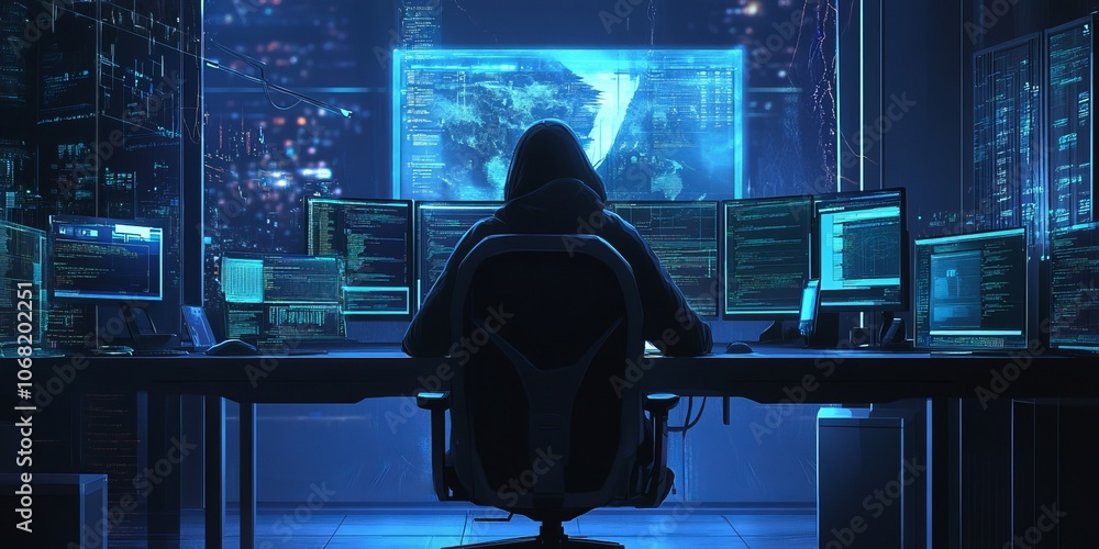 Poster protecting your data online is important. this image shows how cybersecurity keeps your information 
