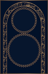 Muslim prayer rug illustration design. Islamic symbol illustration for gift card and textile products.