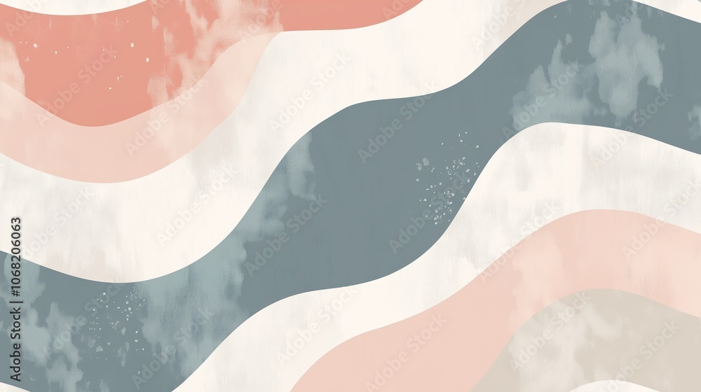 Poster unique abstract waves in soft colors creating a modern texture on a light background for design insp