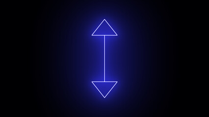 Neon Two side arrow icon. Directional Signs and Cursor Symbols with Semi-Circular and Flat Design Elements for Digital Apps and Business Concepts in Bold, Thin, and Horizontal Styles