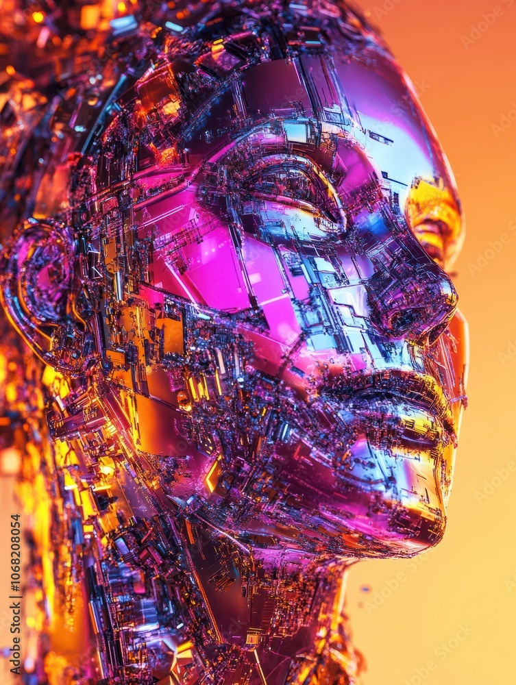Poster abstract representation of a software developer