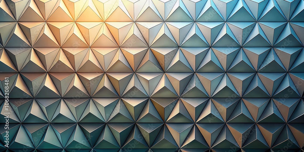 Poster abstract decorative backdrop in gray tones featuring triangular elements for modern design projects 