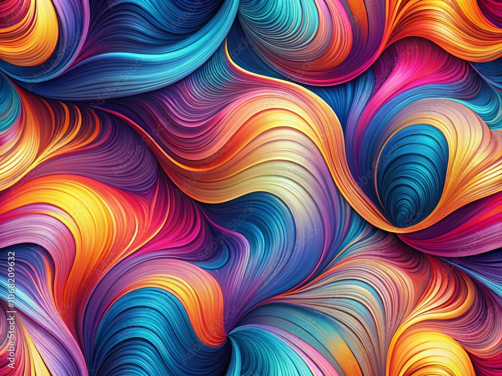 Poster abstract long exposure patterns in creative wallpaper design - seamless line art background with vib